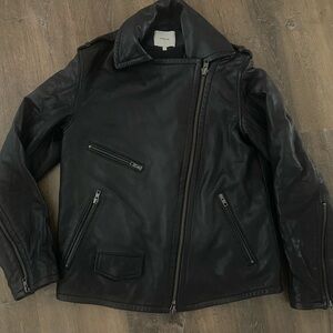 Vince Black Leather Jacket